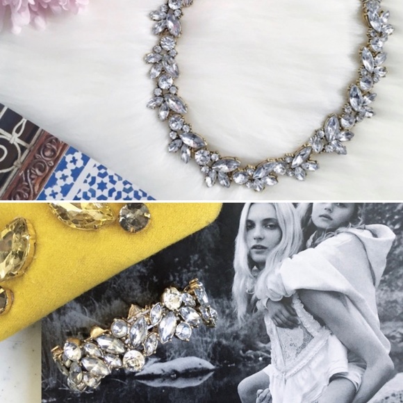 "Kennedy" Necklace || Clear Crystal Statement - Picture 7 of 10